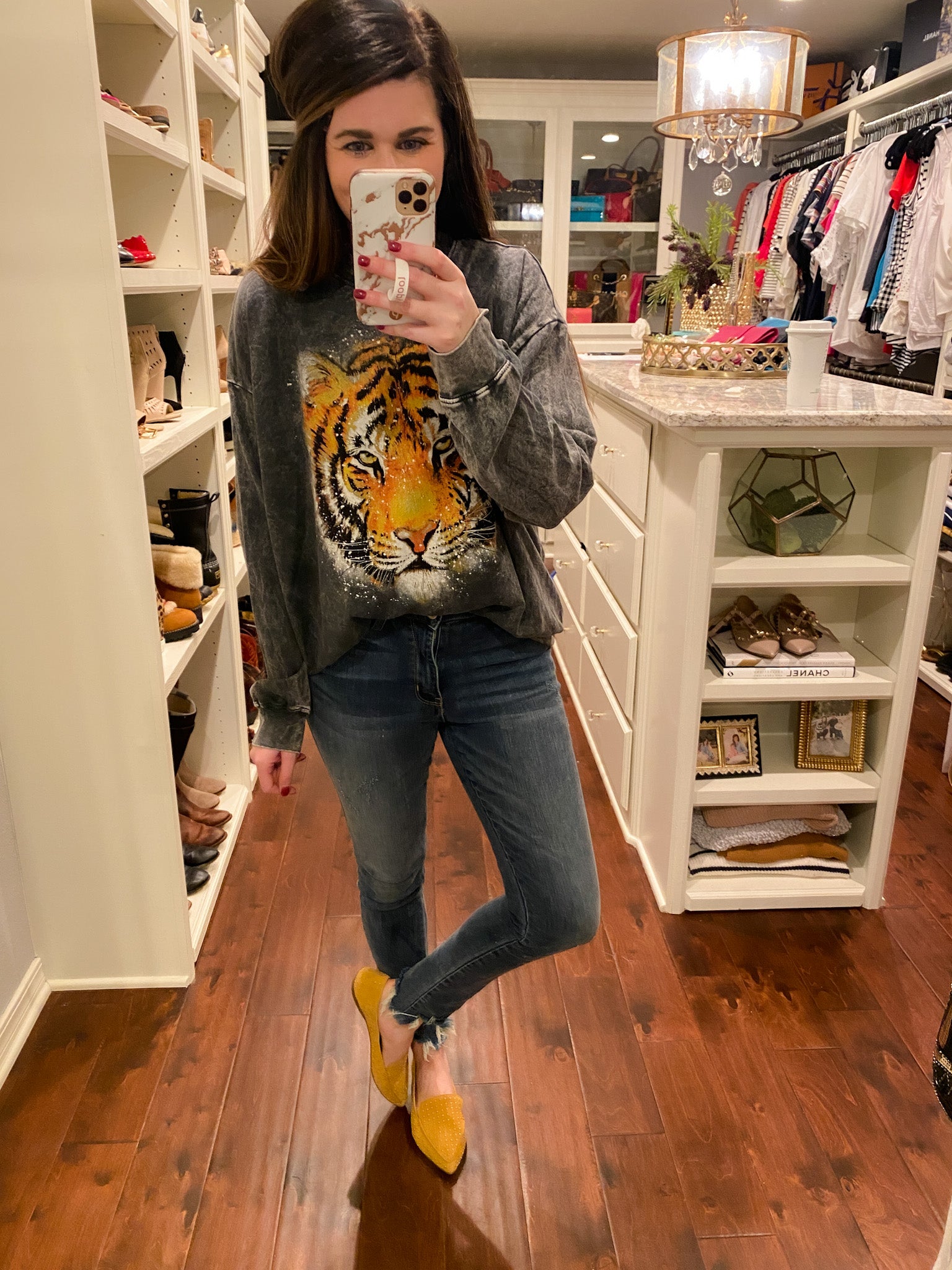 Edie Distressed Hem Jeans