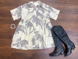 Wild Side Dress in Cream