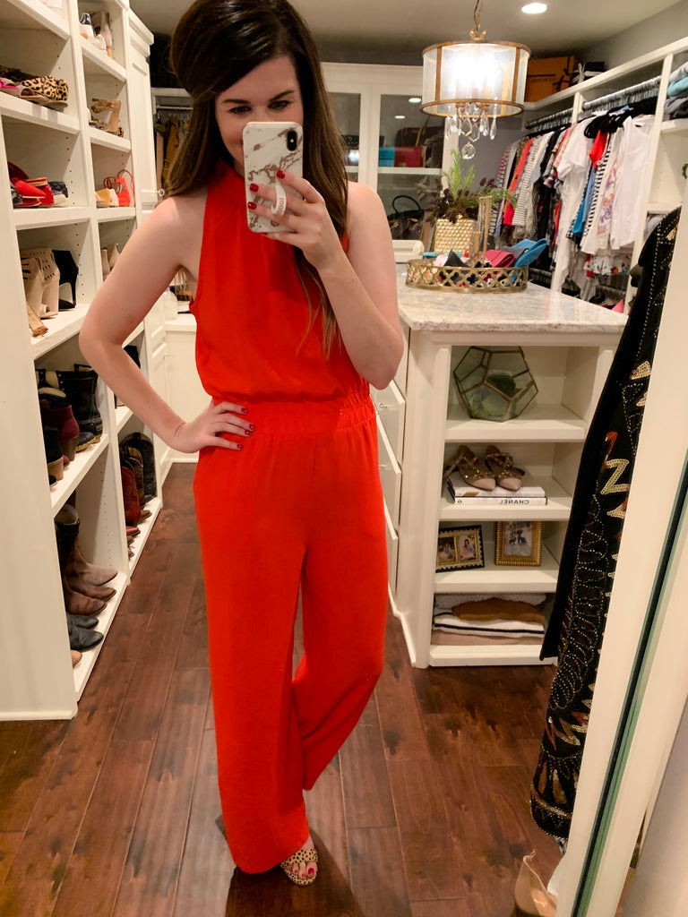 Cause for Celebration Jumpsuit in Red