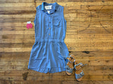New Thrills Romper in Denim