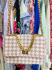 Pink Houndstooth Shoulder Bag