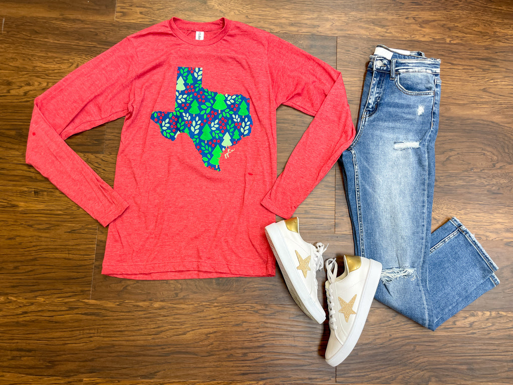 Lone Star Christmas Long Sleeve Tee