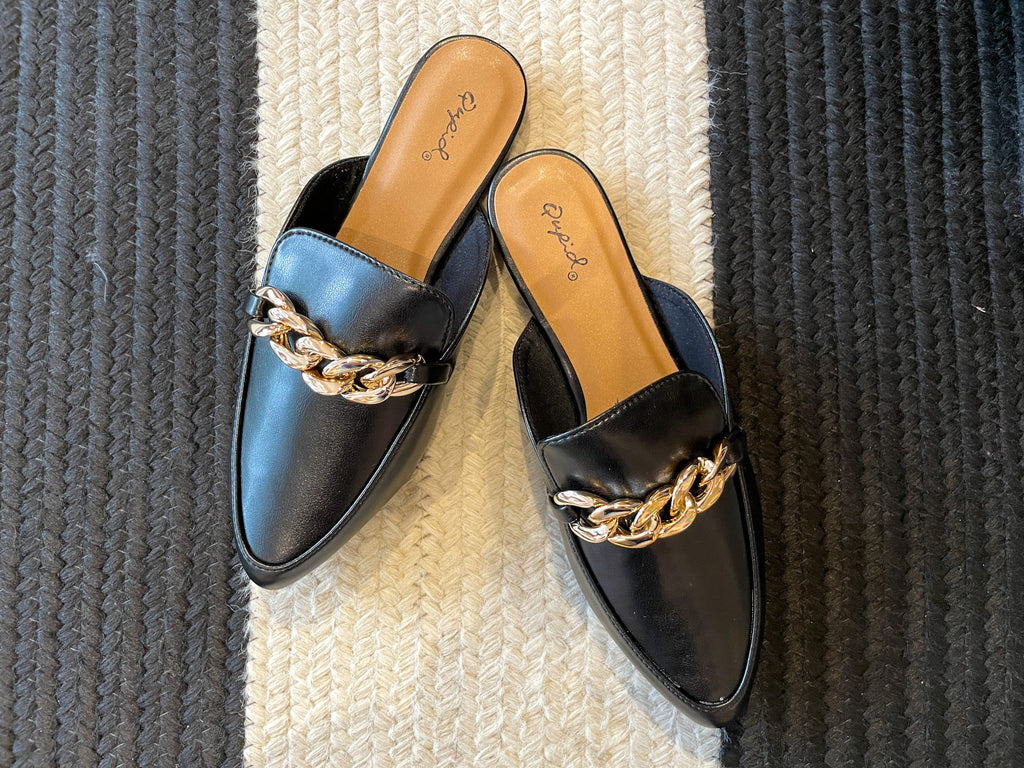Selene Mules in Black