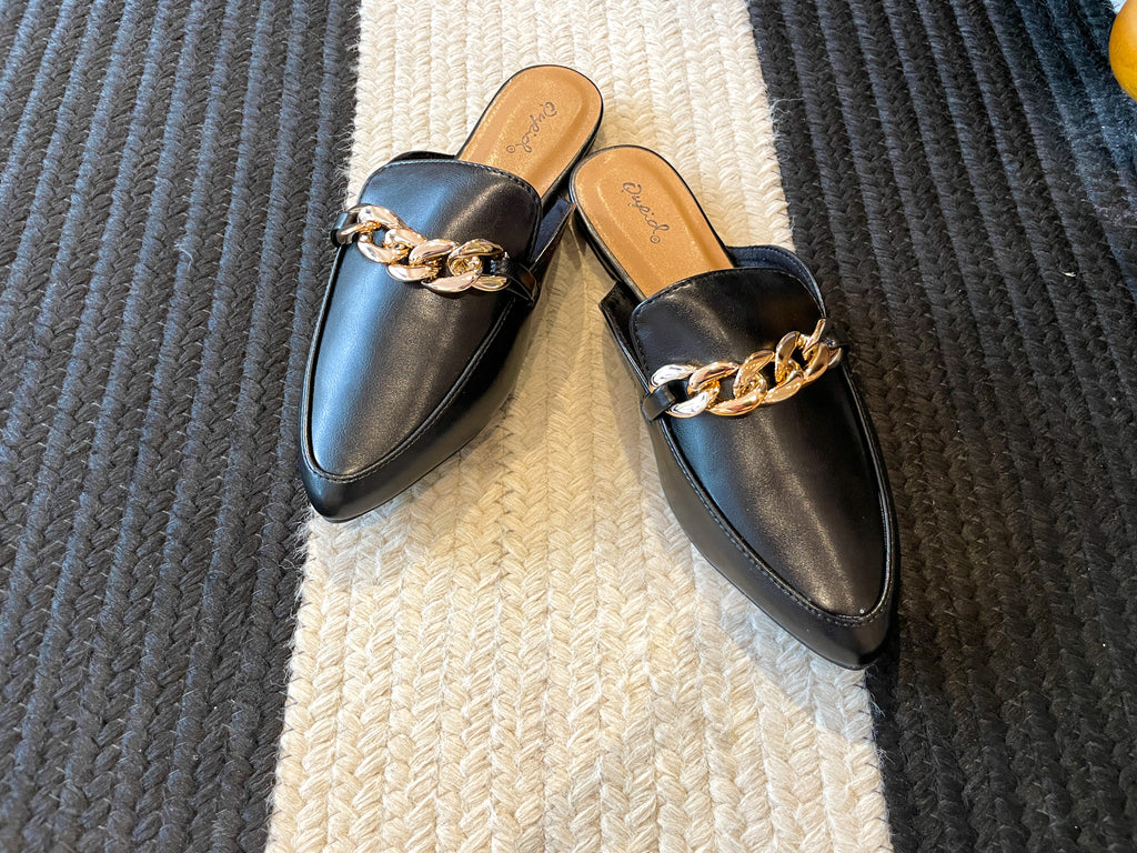 Selene Mules in Black