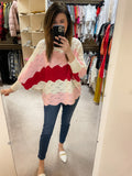 Jovie Sweater in Pink/Red
