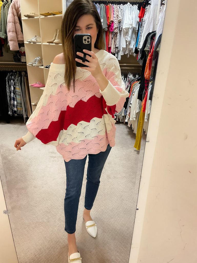 Jovie Sweater in Pink/Red