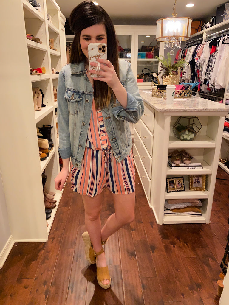 Scottie Striped Romper