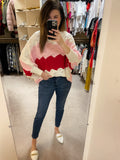 Jovie Sweater in Pink/Red