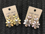 Date Night Sparkle Earrings in Yellow and Ivory