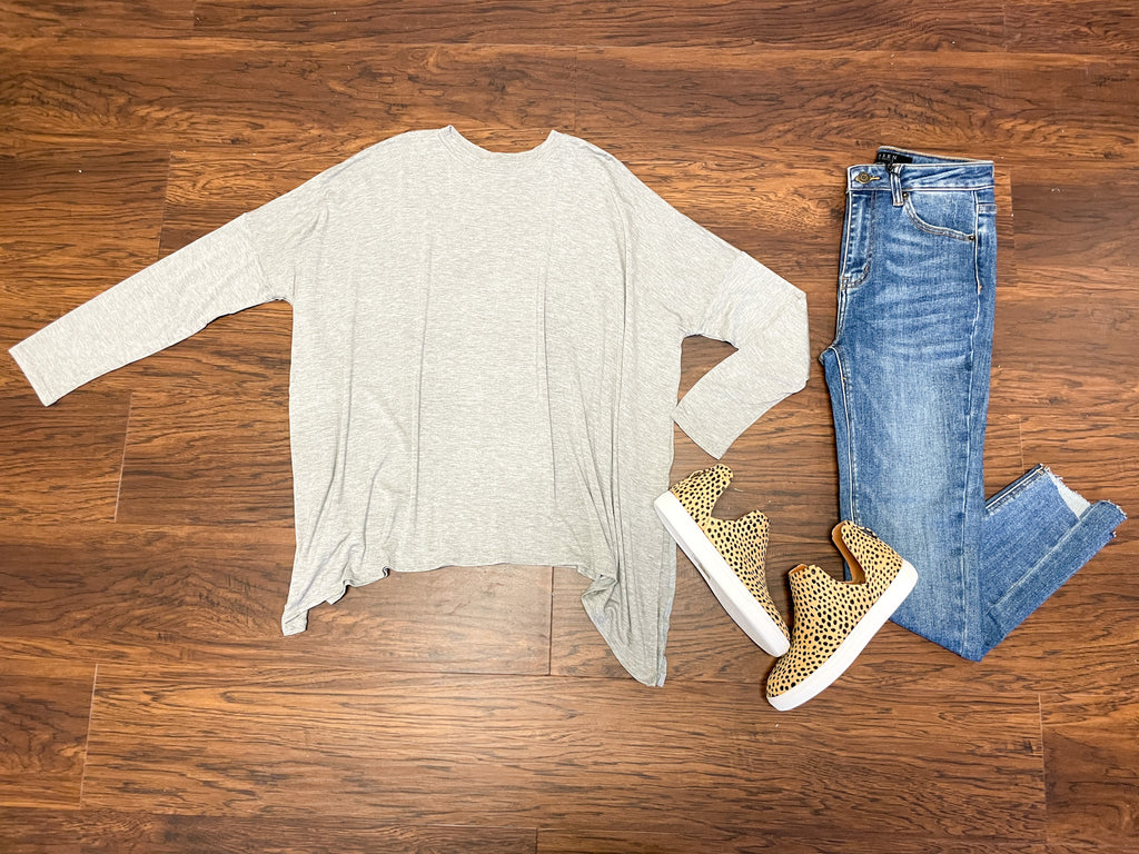 Donnelly Top in Heather Gray
