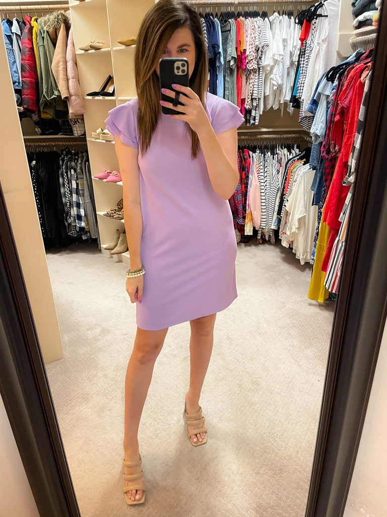 Ruffle Romance Dress in Lavender