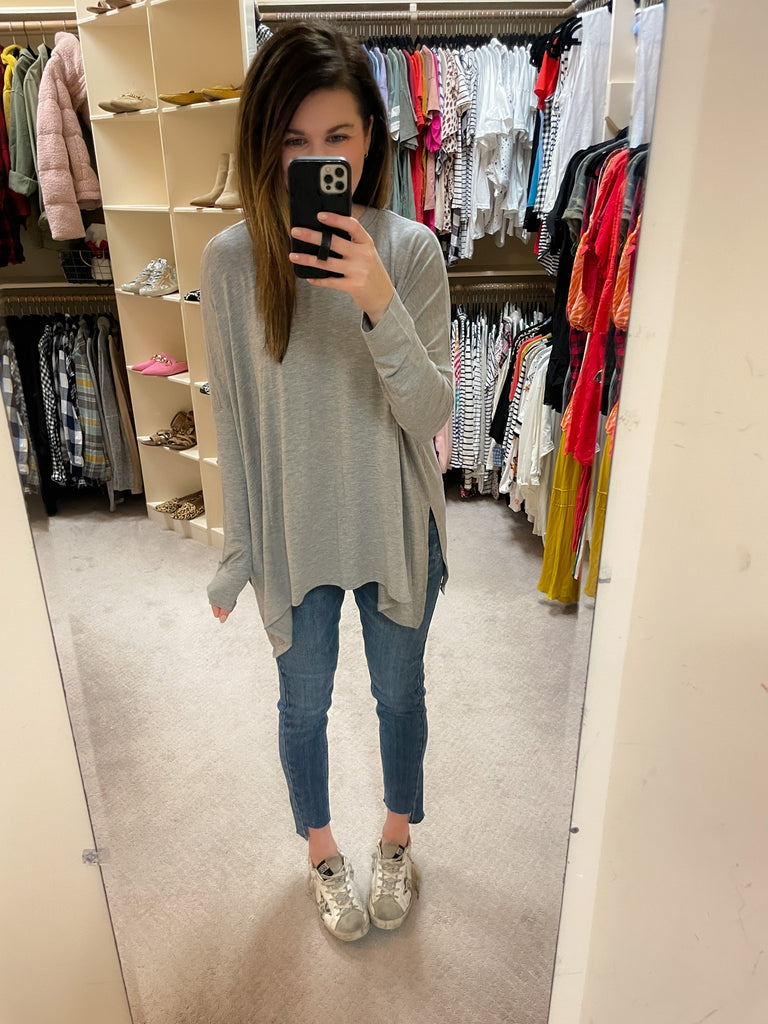 Donnelly Top in Heather Gray