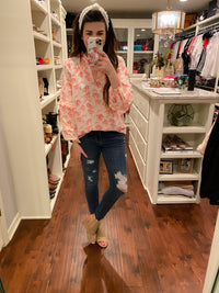 SALE! Danbury Floral Top in Ivory *Final Sale*