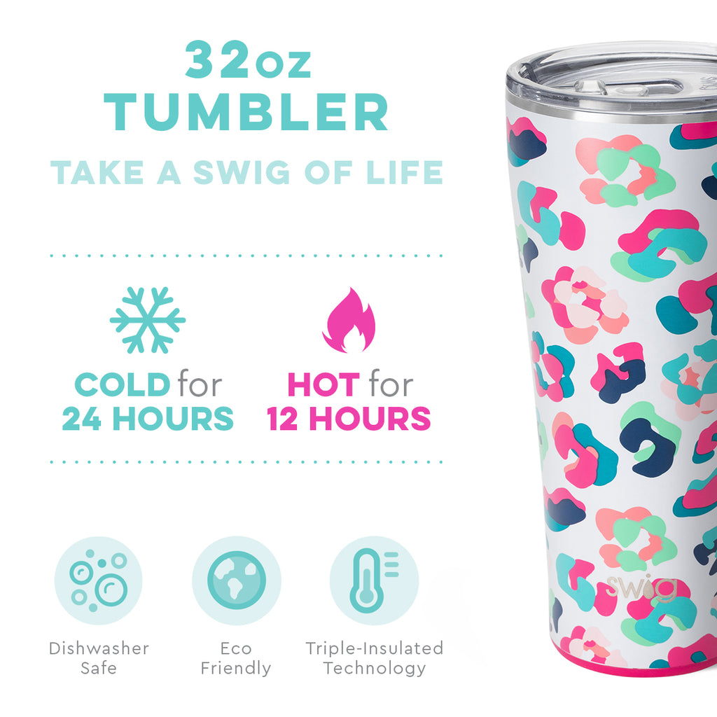 Swig Party Animal 32oz Tumbler with Straw