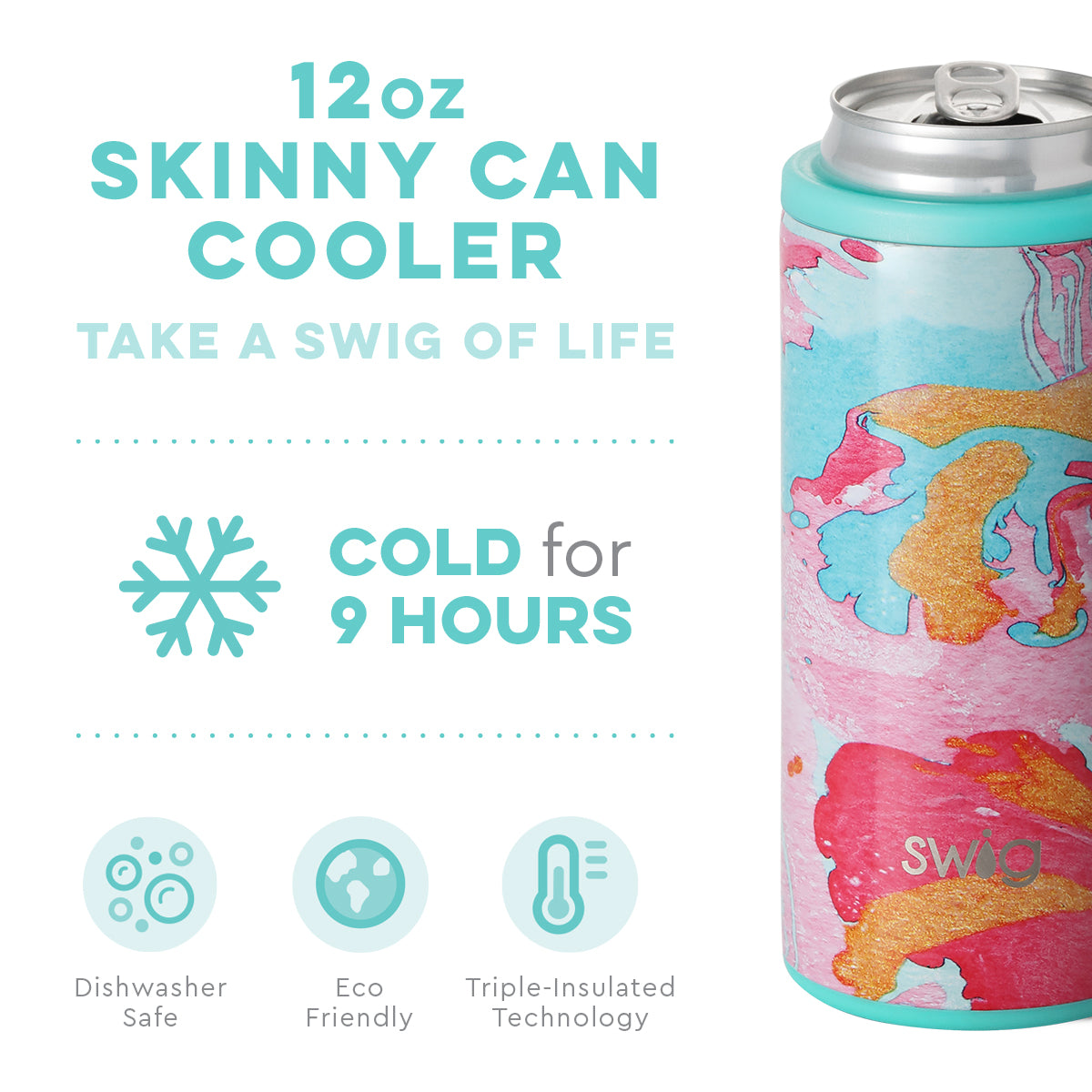 Swig Cotton Candy 12oz Skinny Can Cooler *Final Sale*