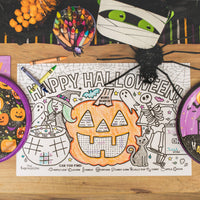 Halloween Paper Pumpkin Placemat Set *Final Sale*