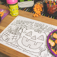 Halloween Paper Pumpkin Placemat Set *Final Sale*