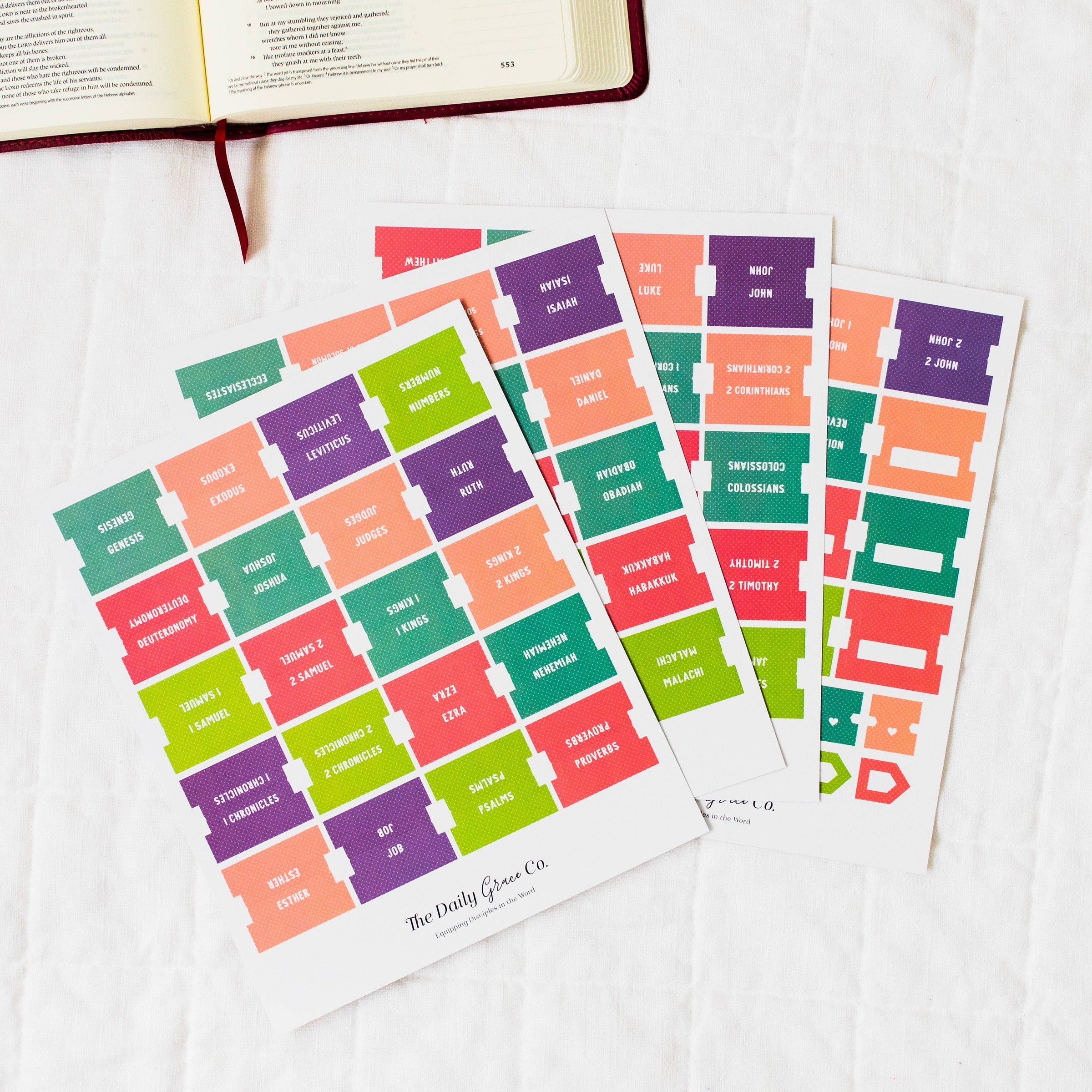 Kids Bible Tabs in Polkadots *Final Sale*