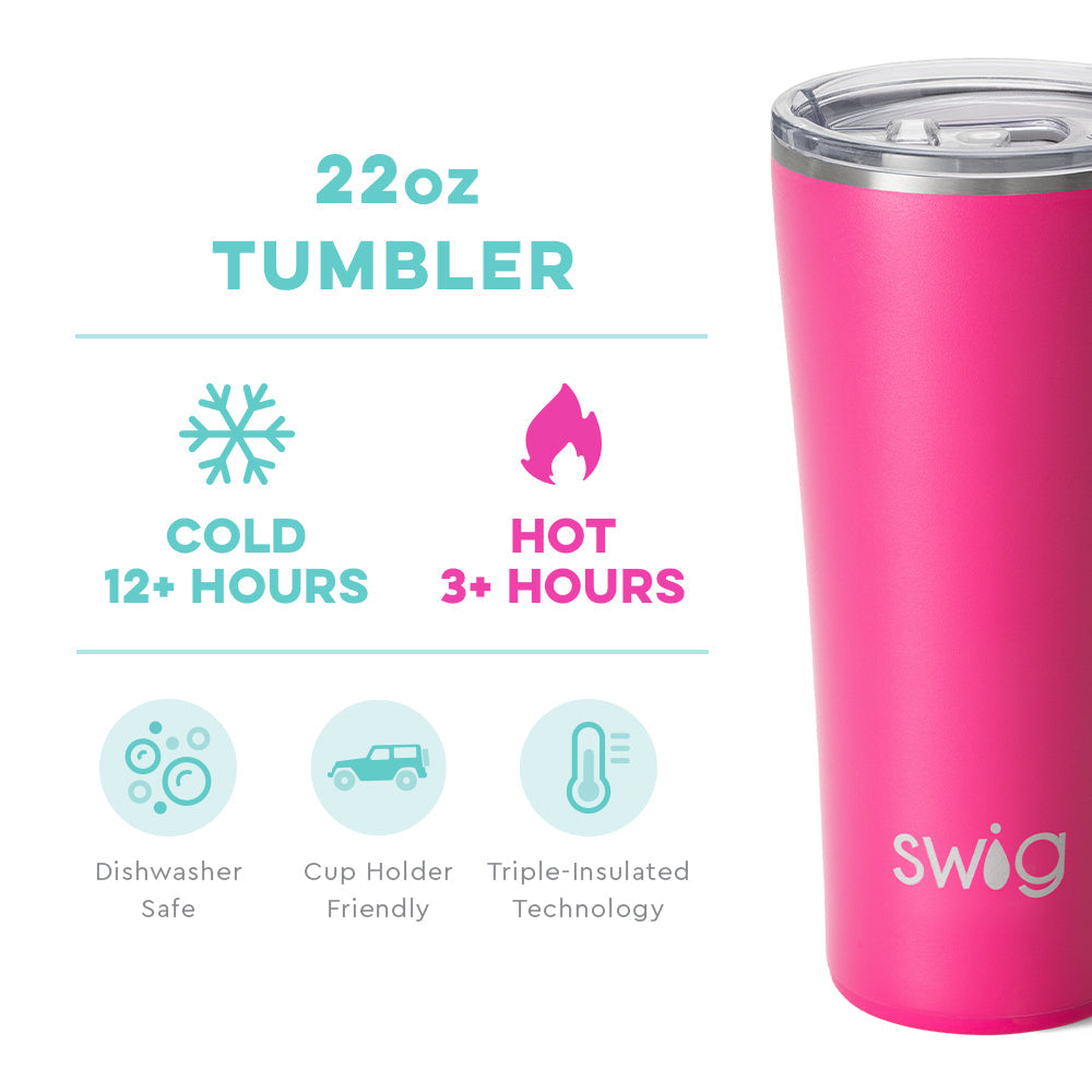 Swig Matte Hot Pink 22oz Tumbler