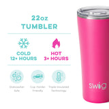 Swig Matte Hot Pink 22oz Tumbler