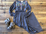 SALE! Las Ventanas Maxi Dress in Charcoal