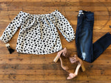 Conversation Hearts Off-the-Shoulder Top