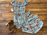 Dirt Road Dreamer Maxi Romper Dress in Sage